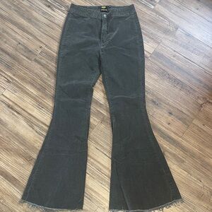 L&B charcoal High Rise Flare Pants cords size 8